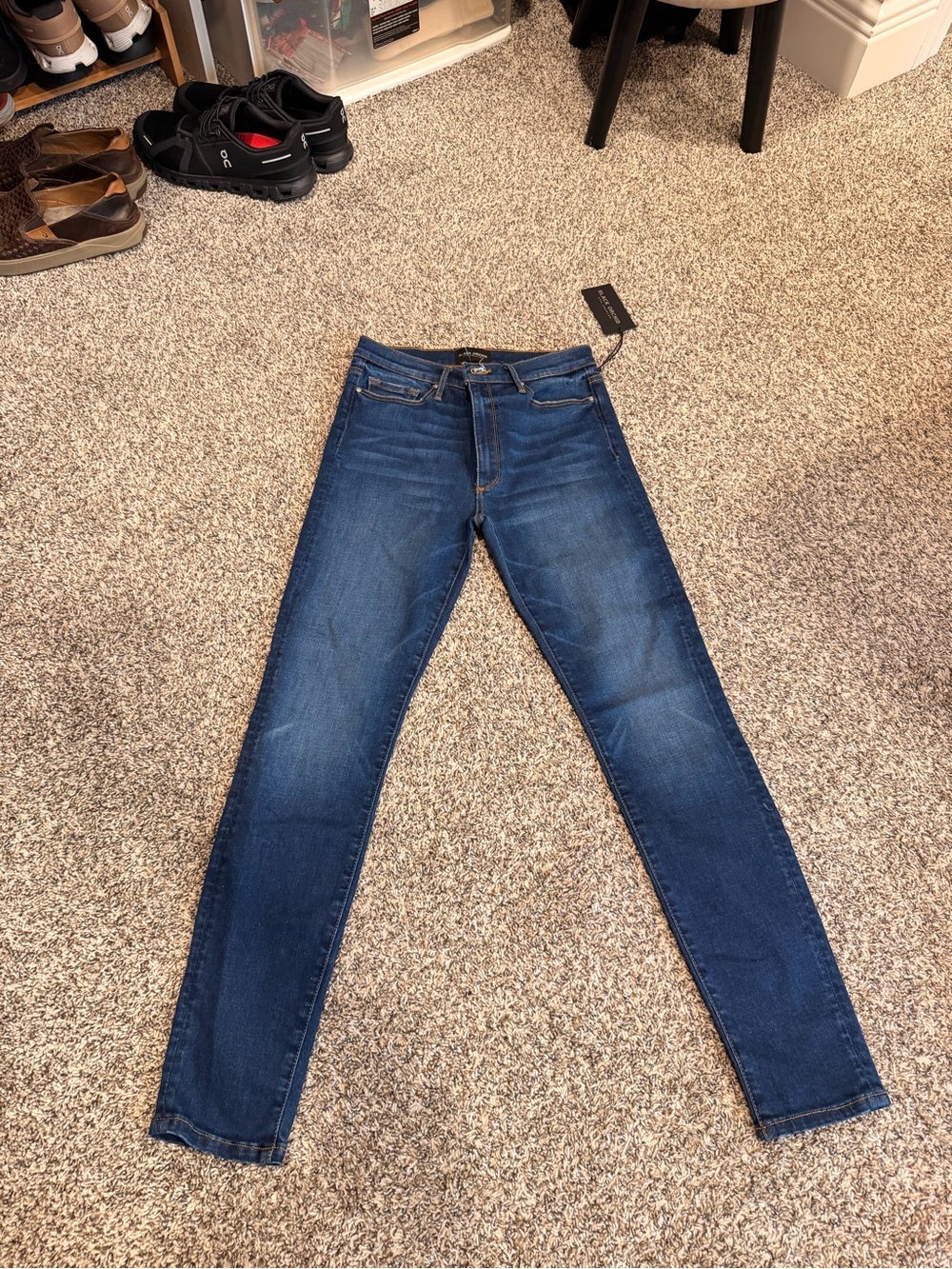 NWT Black Orchid Blue Denim Jeans with Pink Accent